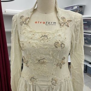 Silk velvet vintage bridal gown